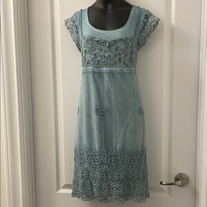 Elisa Cavaletti Green Ruffled Tiered Midi Dress